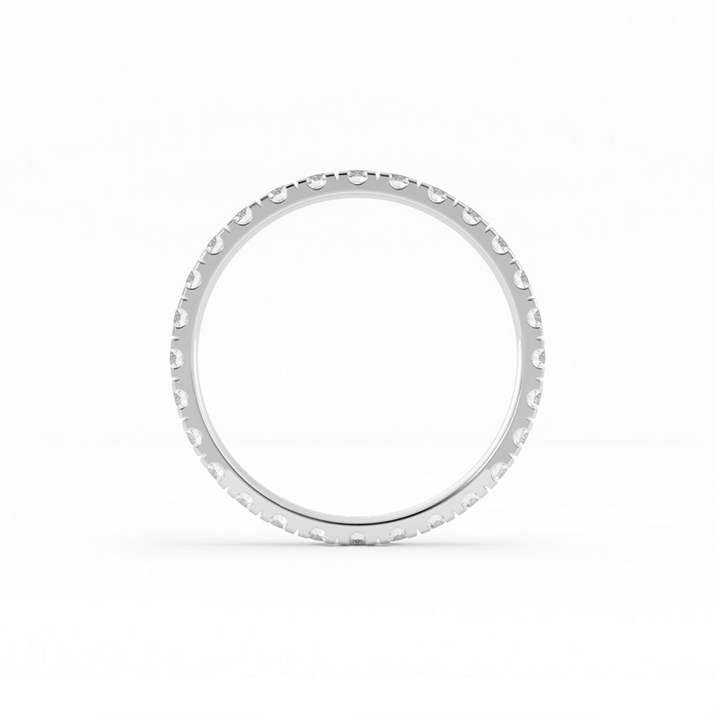 Platinum Round Eternity Lab Grown Diamond Wedding Band