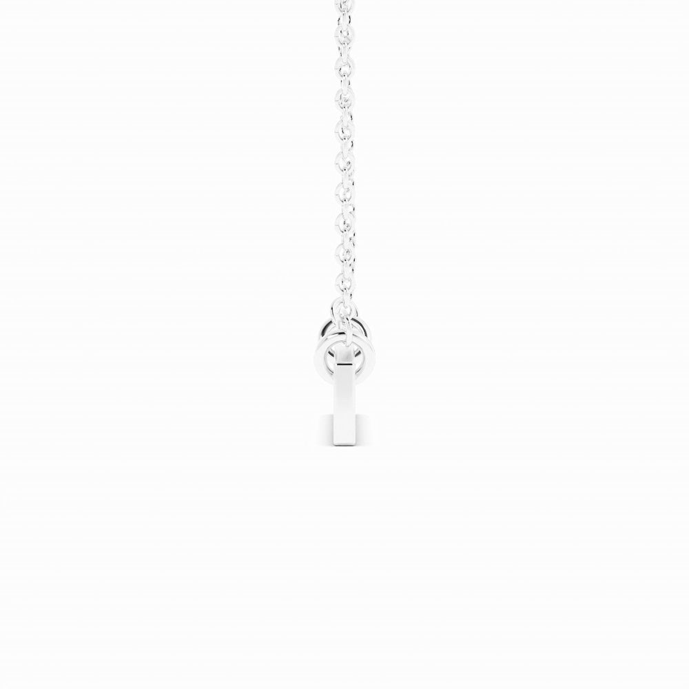 Sterling Silver Engravable Horizontal Bar Pendant Necklace, Rhodium Plated