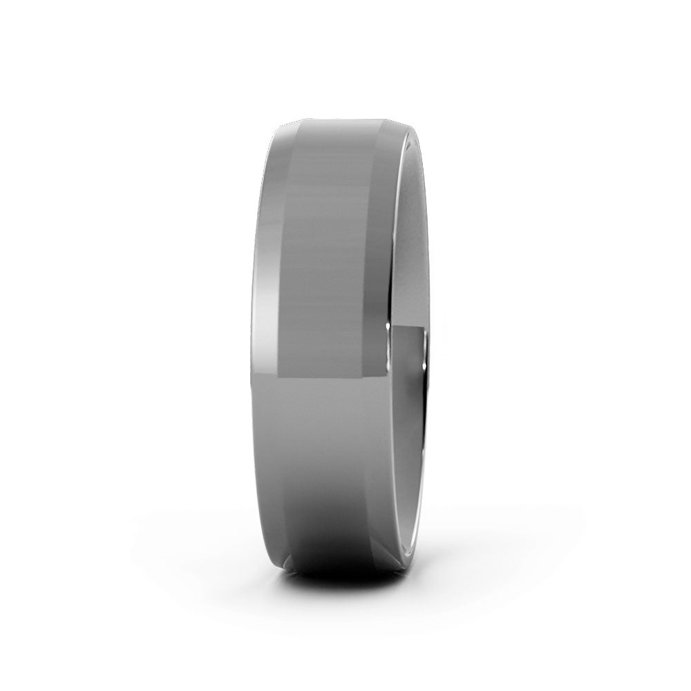 White Tungsten 6mm Wedding Band