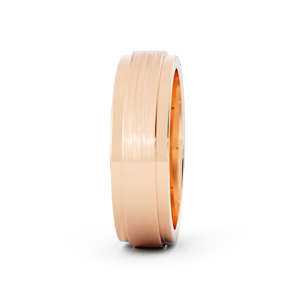 Rose Tungsten 6mm Wedding Band
