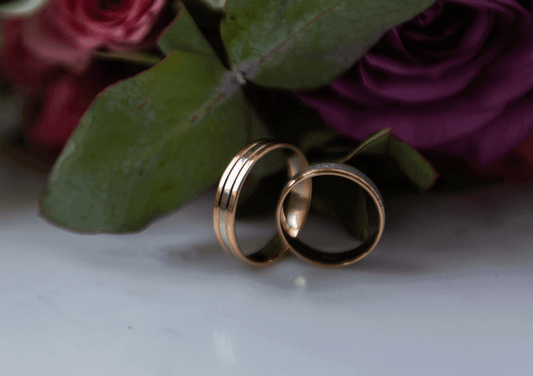 Two Tone Men's Wedding Bands