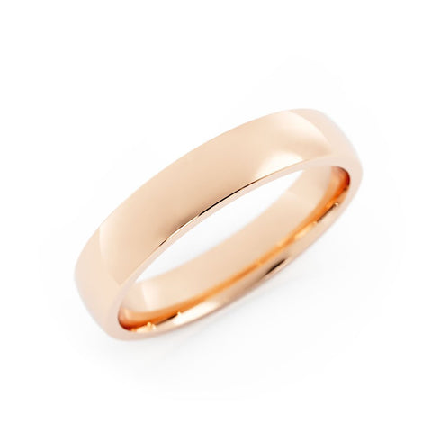 10K Rose Gold 4mm Heavyweight Domed Comfort Fit Wedding Band