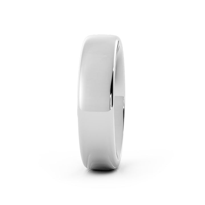 10K White Gold High Polish Low Dome 5.5mm Wedding Band