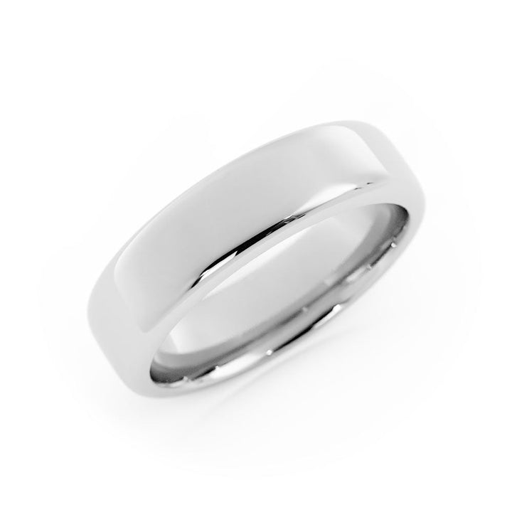 10K White Gold High Polish Low Dome 5.5mm Wedding Band