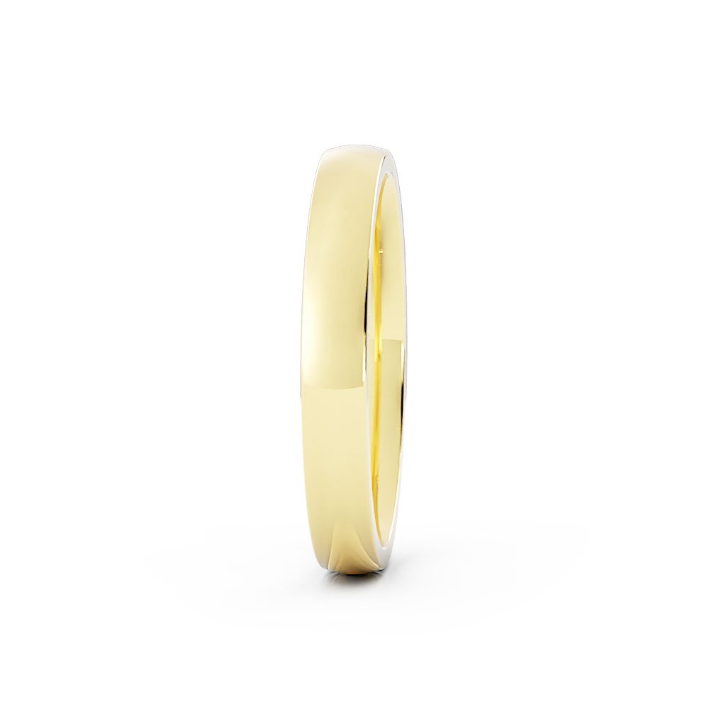 10k Yellow Gold 3mm Mid-Weight Domed Comfort Fit Wedding Band