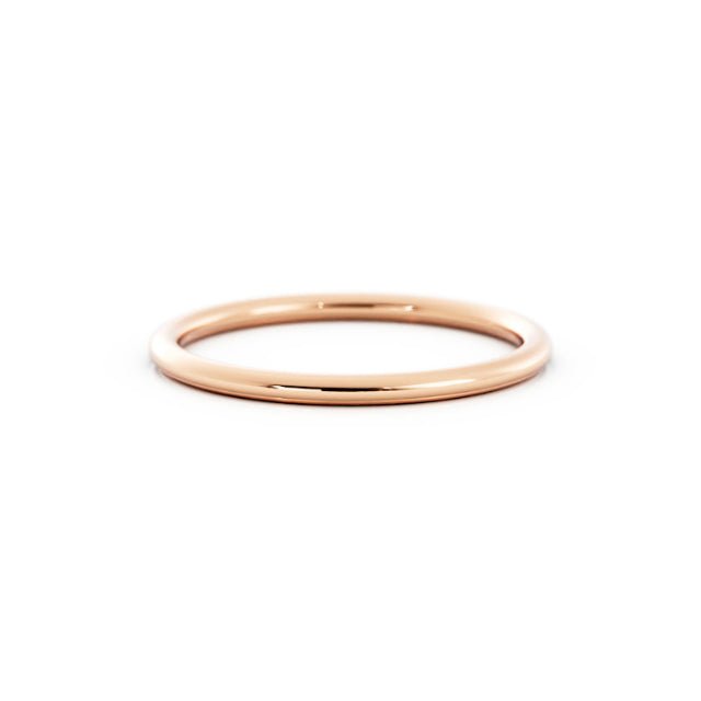 10K Rose Gold 1.5mm Mid-Weight Domed Comfort Fit Wedding Band