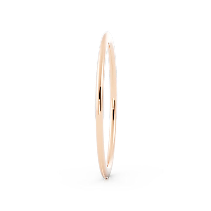 10K Rose Gold High Polish Domed 1mm Wedding Band