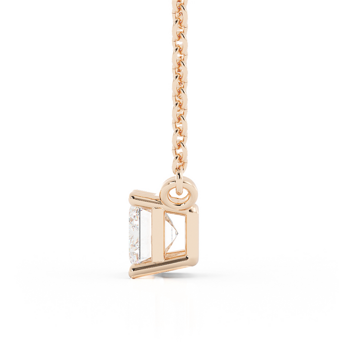 Classic Emerald Cut moissanite 1.67 ct. Solitaire Pendant Necklace, 10k Rose Gold-3