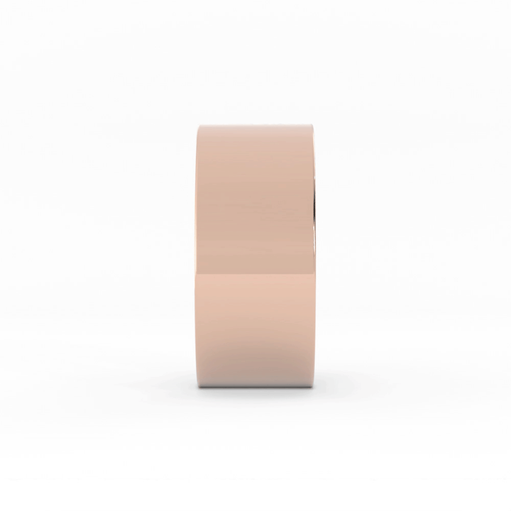 10K Rose Gold High Polish Flat 10mm Wedding Band
