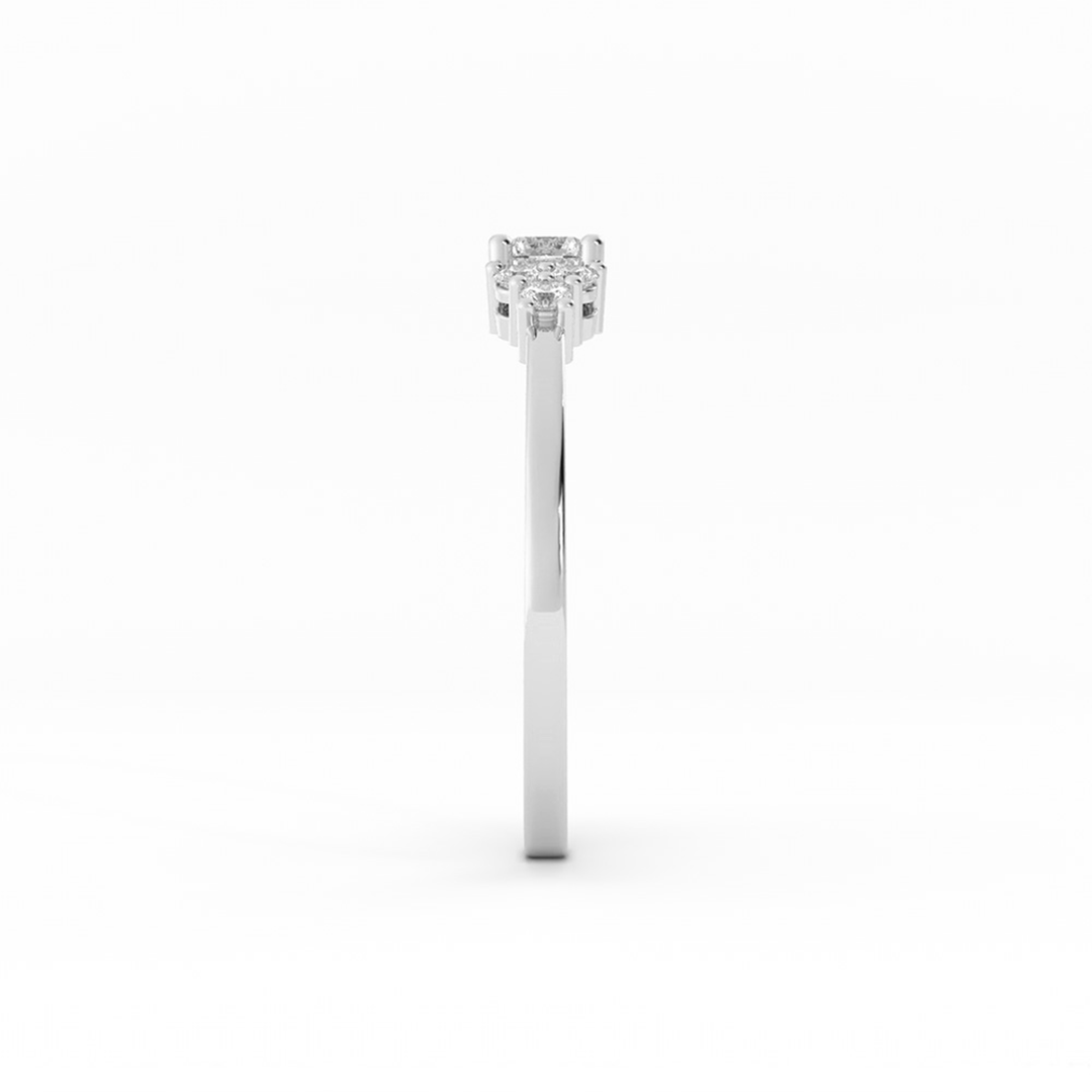 0.25ct Lab Grown Diamond Round Solitaire 10K White Gold Engagement Ring