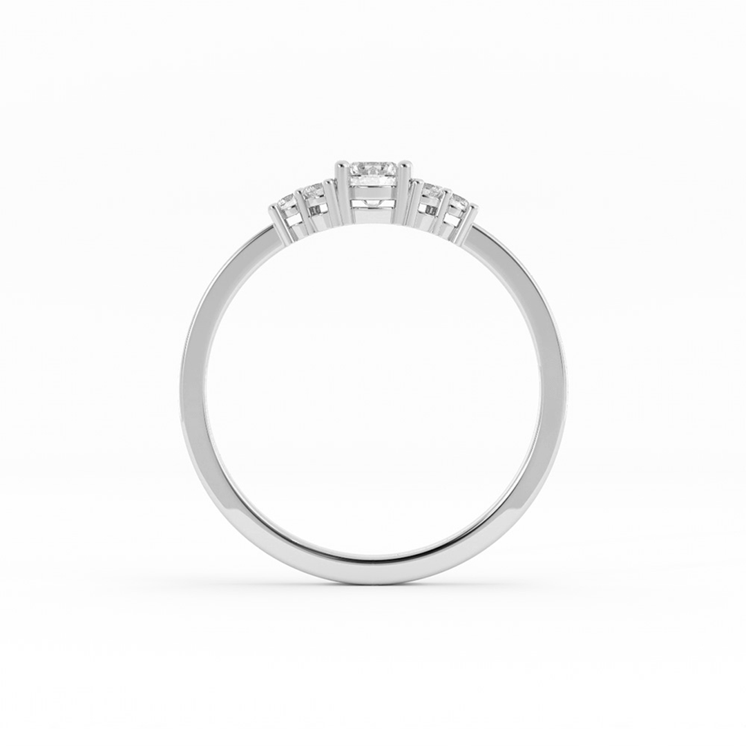 0.25ct Lab Grown Diamond Round Solitaire 10K White Gold Engagement Ring