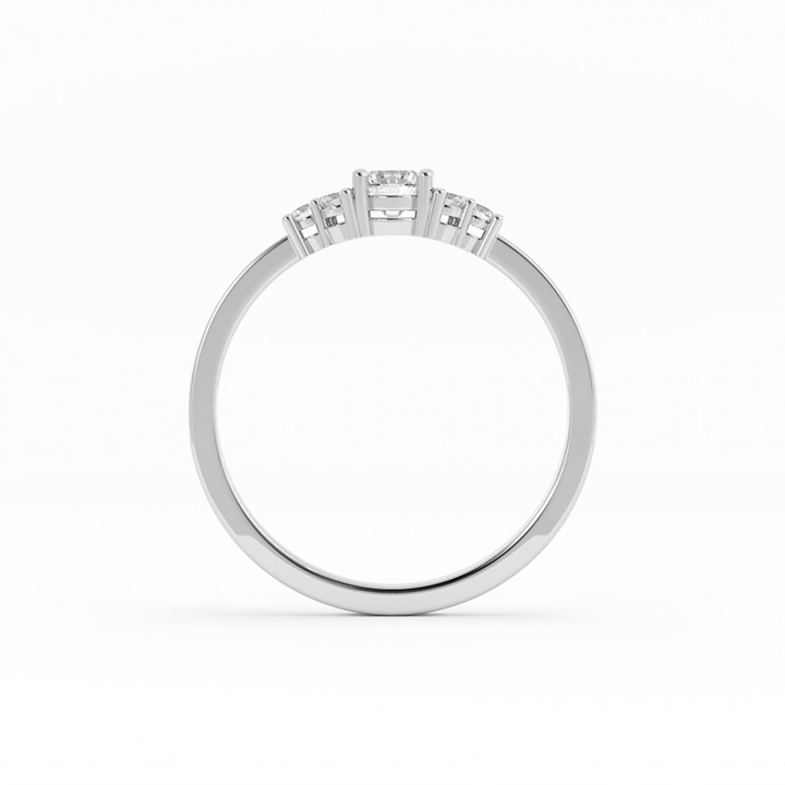 0.25ct Lab Grown Diamond Round Solitaire 10K White Gold Engagement Ring