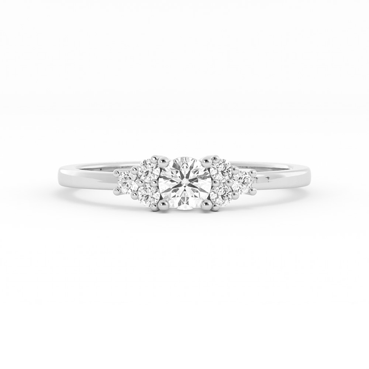 0.25ct Lab Grown Diamond Round Solitaire 10K White Gold Engagement Ring