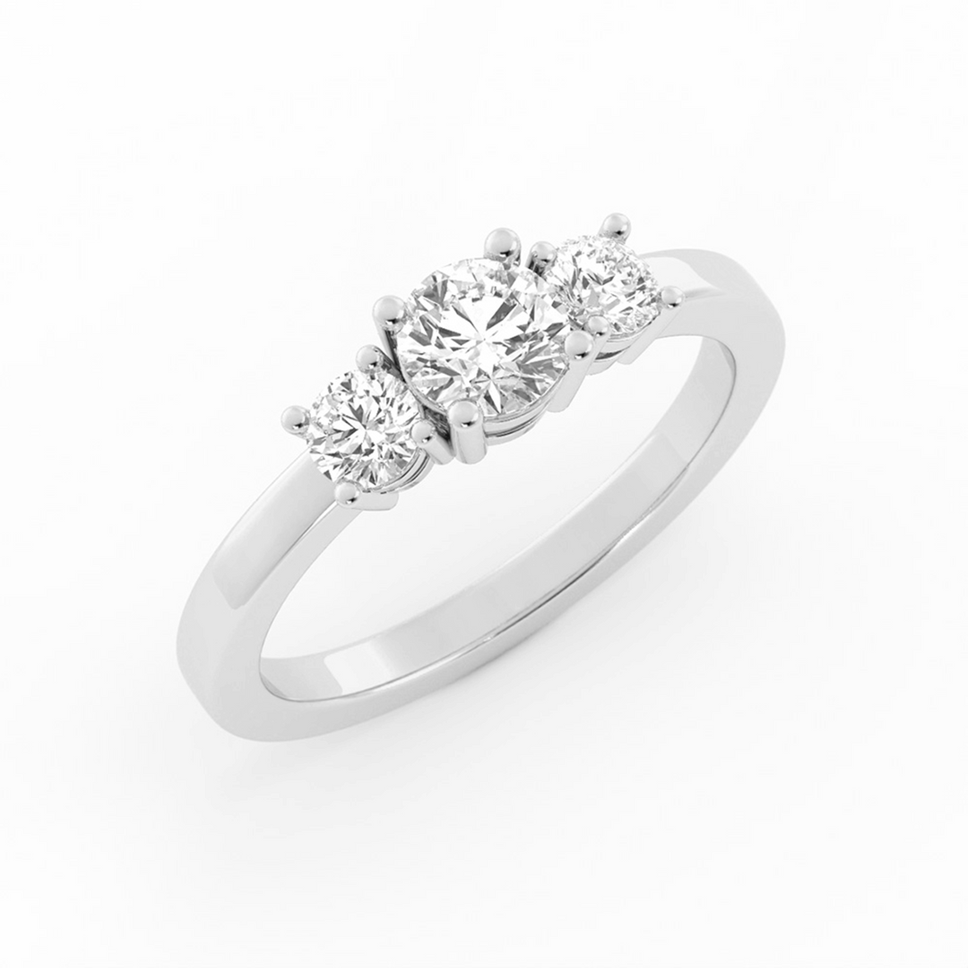 Round Lab Grown Diamond Solitaire Engagement Ring