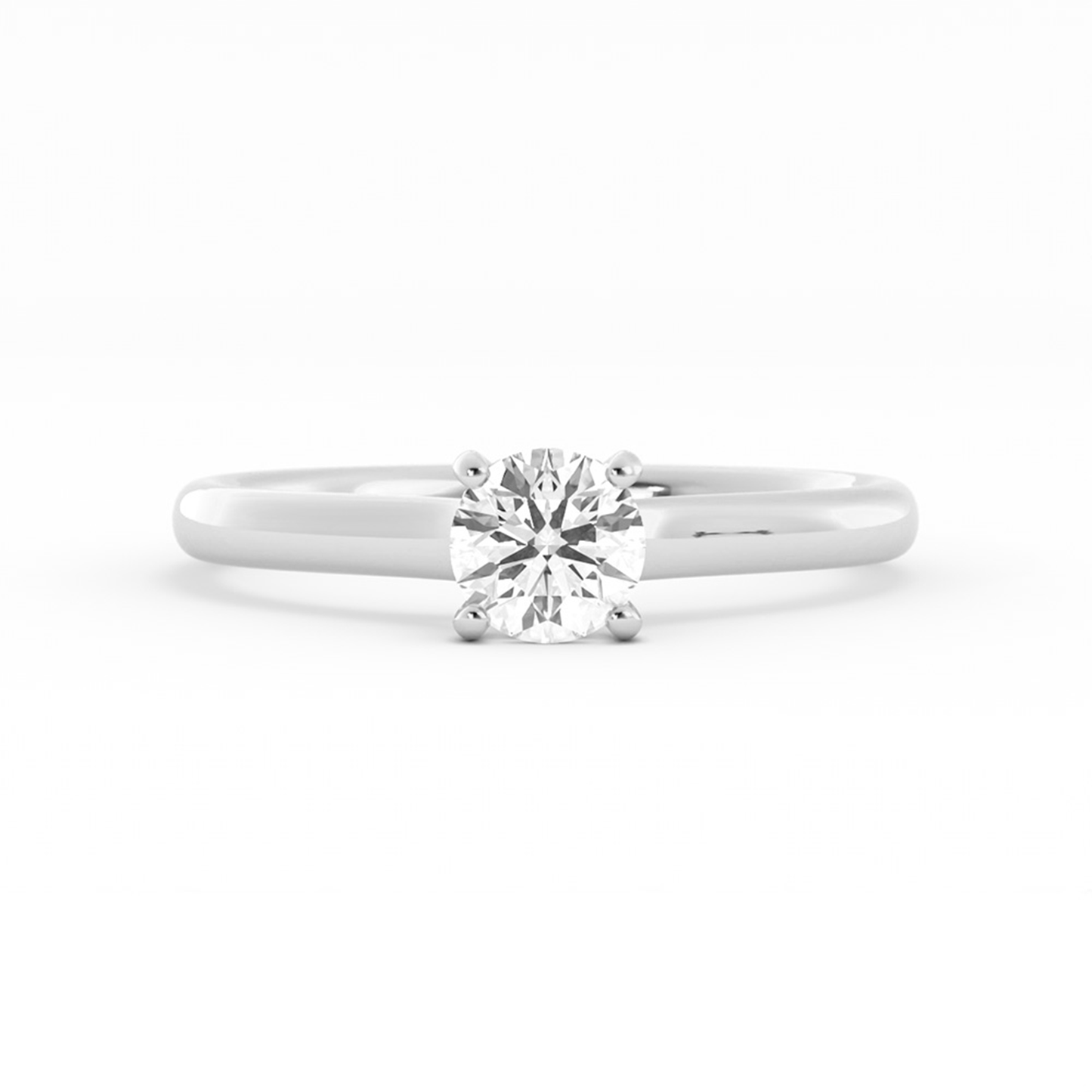 0.5ct Lab Grown Diamond Round Hidden Halo 10K White Gold Engagement Ring