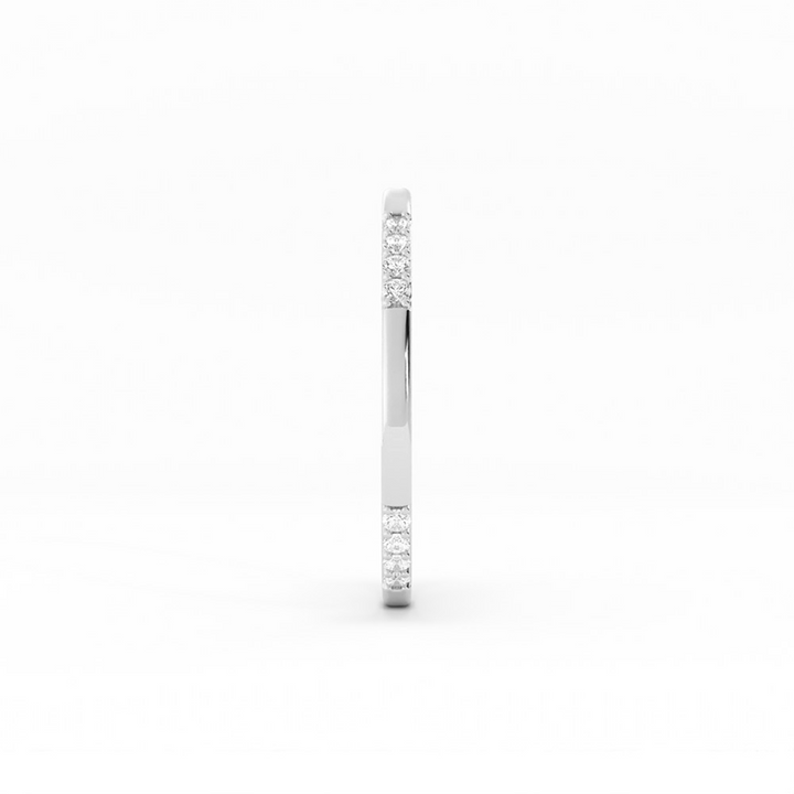 10K White Gold Round 16 Grouped Natural Diamond Wedding Band