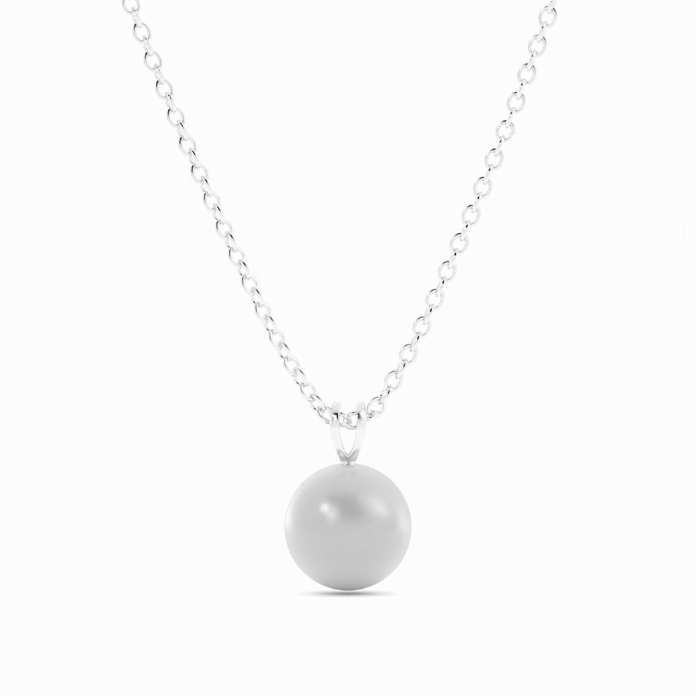 Akoya Pearl 2 ct. Solitaire Pendant Necklace 10k White Gold-1