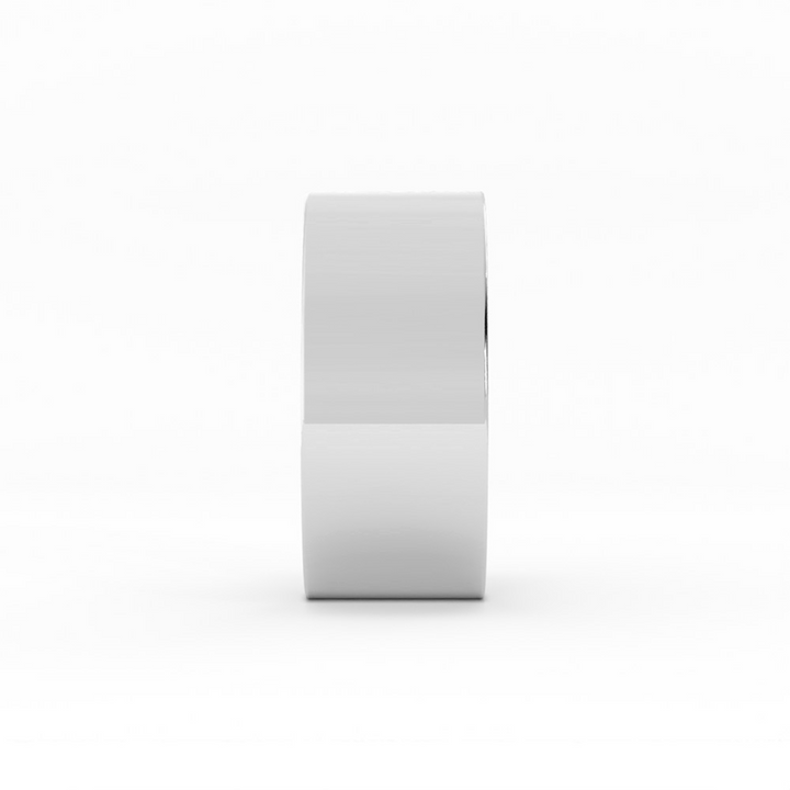 10K White Gold High Polish Flat 10mm Wedding Band