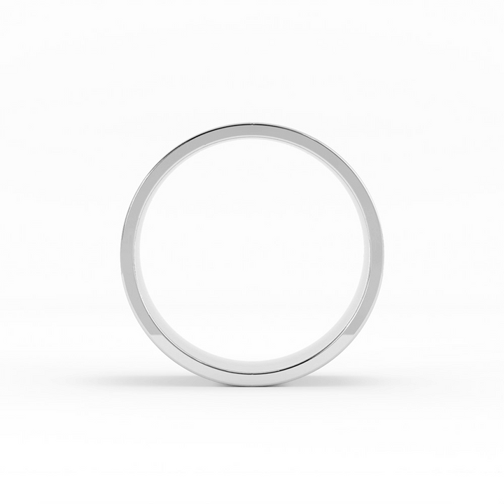 10K White Gold High Polish Flat 10mm Wedding Band