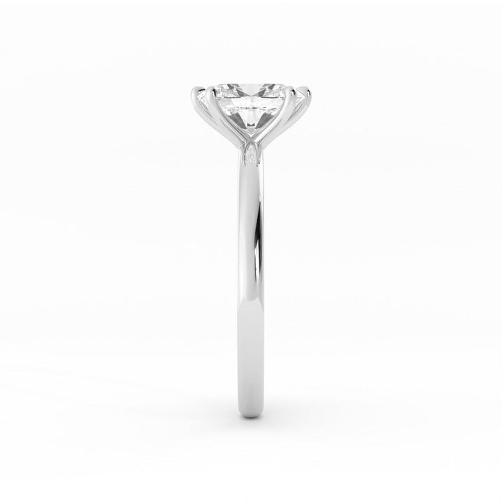 1.25ct Lab Grown Diamond Oval Solitaire 10K White Gold Engagement Ring