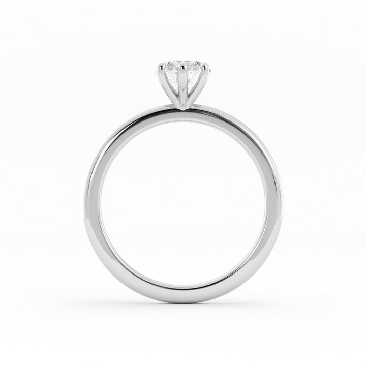 1.25ct Lab Grown Diamond Oval Solitaire 10K White Gold Engagement Ring