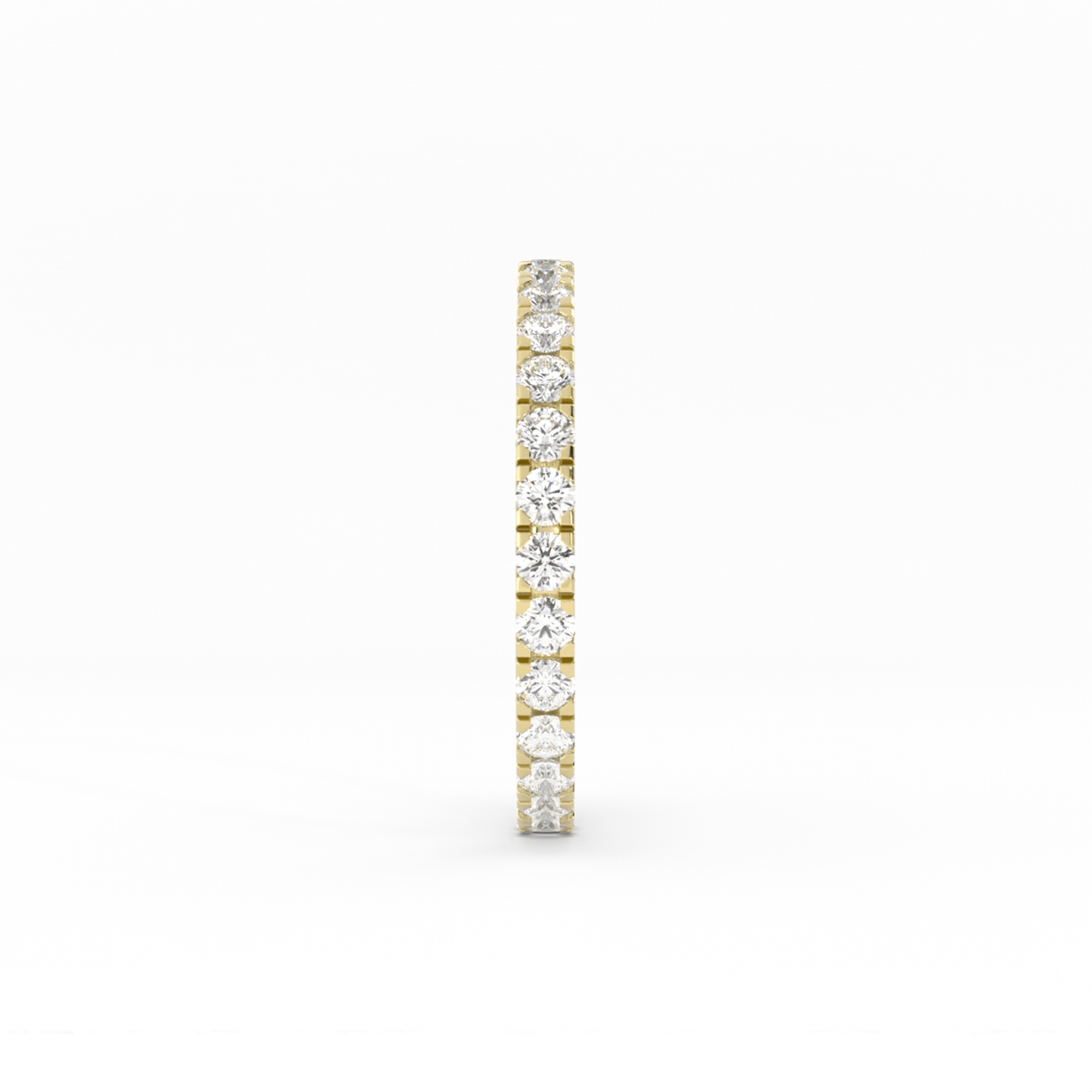 10K Yellow Gold Round Eternity Lab Grown Diamond Wedding Band