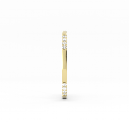 10K Yellow Gold Round 16 Grouped Natural Diamond Wedding Band