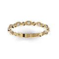 10K Yellow Gold Round Bead and Eyelet Lab Grown Diamond Wedding Band