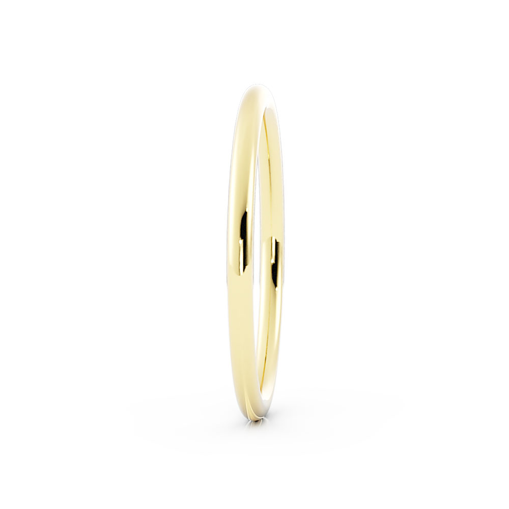 10K Yellow Gold High Polish Domed 1.5mm Wedding Band