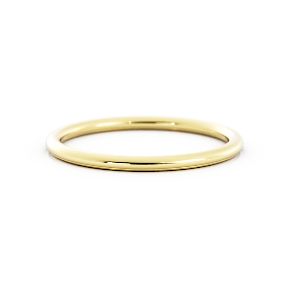 10K Yellow Gold High Polish Domed 1.5mm Wedding Band