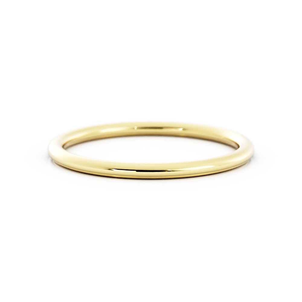 10K Yellow Gold 1.5mm Mid-Weight Domed Comfort Fit Wedding Band