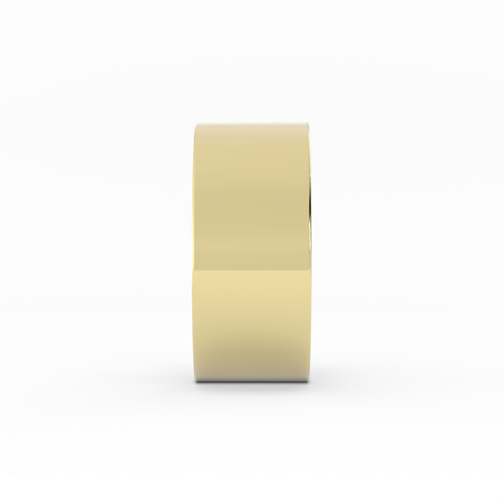 10K Yellow Gold High Polish Flat 10mm Wedding Band