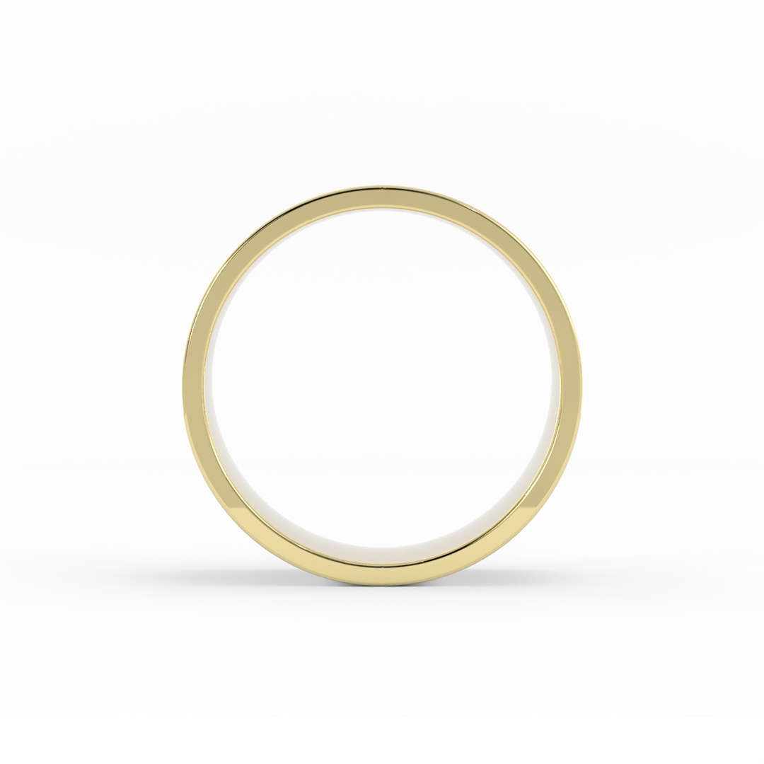 10K Yellow Gold High Polish Flat 10mm Wedding Band
