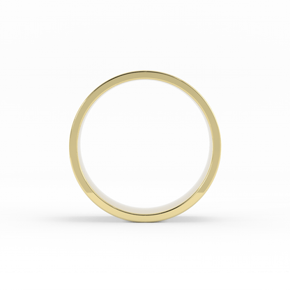 10K Yellow Gold 10mm  Flat Comfort Fit Wedding Band