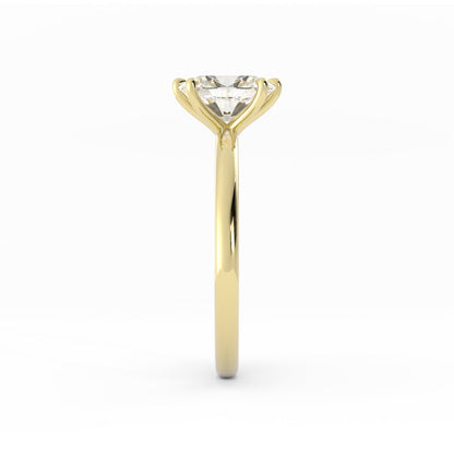 1.25ct Lab Grown Diamond Oval Solitaire 10K Yellow Gold Engagement Ring