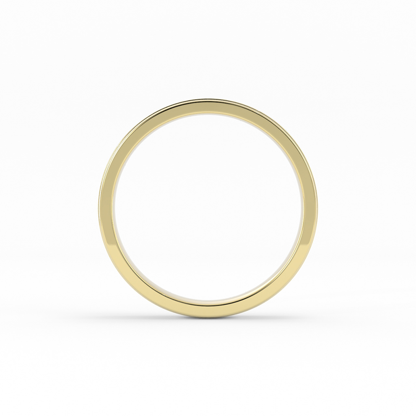 18K Yellow Gold 4mm Milgrain Domed Comfort Fit Wedding Band