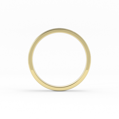 18K Yellow Gold 4mm Milgrain Domed Comfort Fit Wedding Band