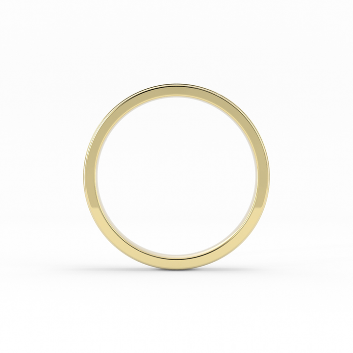 14K Yellow Gold 4mm Milgrain Domed Comfort Fit Wedding Band