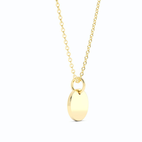 14K Gold Plated Engravable Circle Pendant Necklace