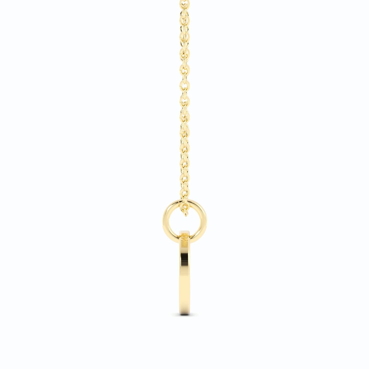14K Gold Plated Engravable Circle Pendant Necklace