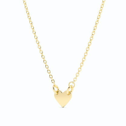 Gold Filled Engravable Heart Pendant Necklace