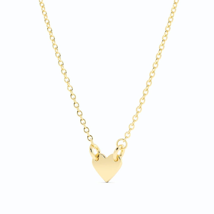 Gold Filled Engravable Heart Pendant Necklace