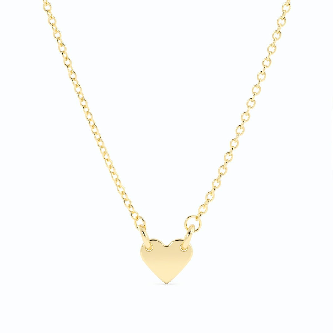 Gold Filled Engravable Heart Pendant Necklace