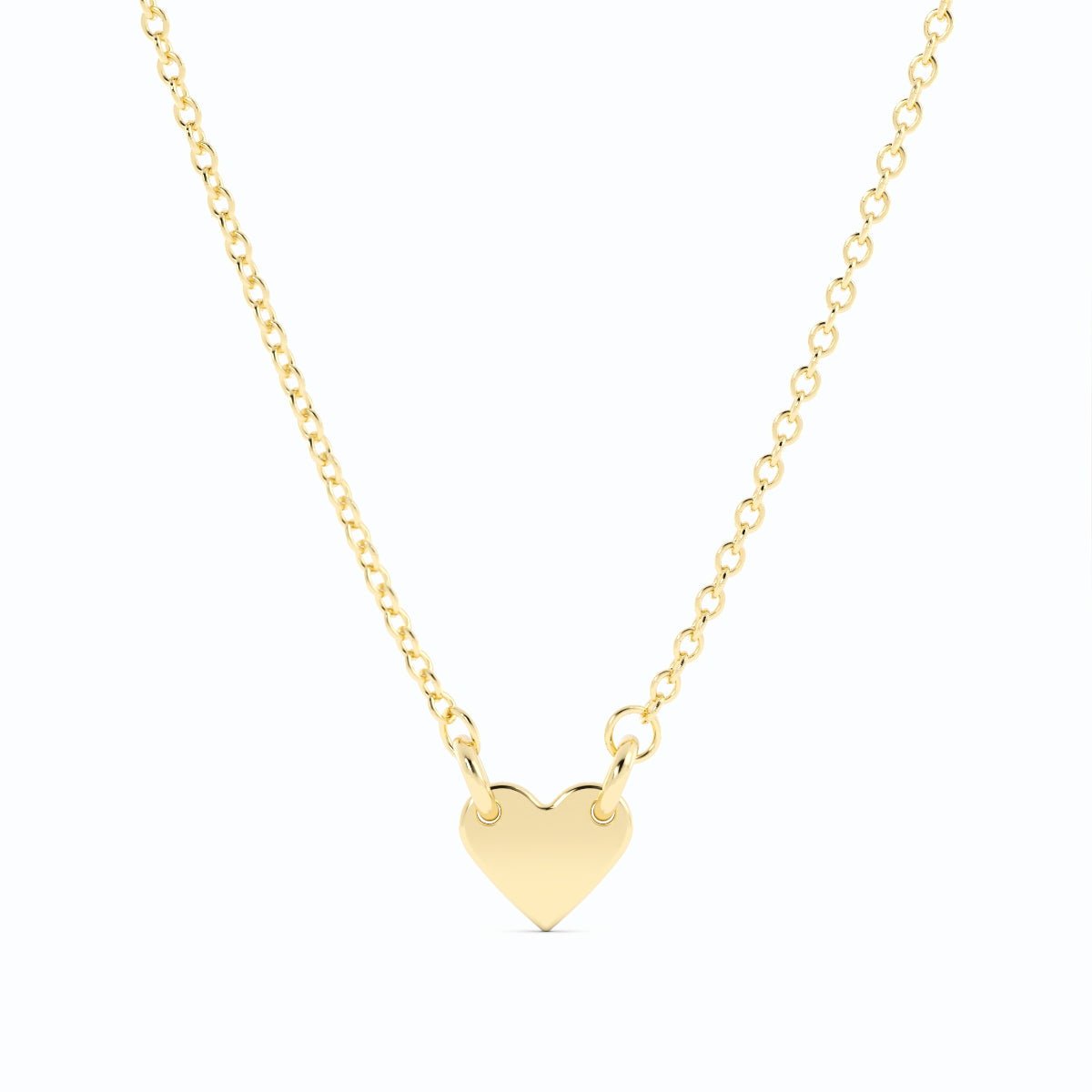 Gold Filled Engravable Heart Pendant Necklace
