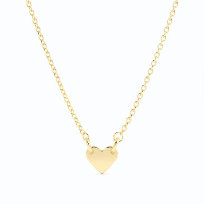 Gold Filled Engravable Heart Pendant Necklace