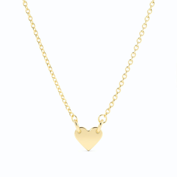 Gold Filled Engravable Heart Pendant Necklace