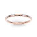 14K Rose Gold Six Spaced Stone Lab Grown Diamond Wedding Band