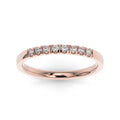 14K Rose Gold Pave Eight Stone Lab Grown Diamond Wedding Band