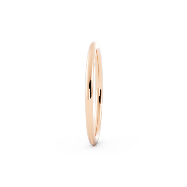 14K Rose Gold High Polish Domed 1.5mm Wedding Band