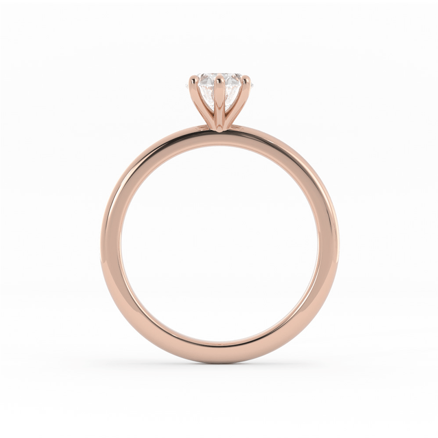 1.25ct Lab Grown Diamond Oval Solitaire 14K Rose Gold Engagement Ring